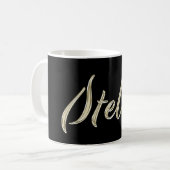 Stella white gold Handwriting Tasse Kaffeetasse Koffiemok (Voorkant links)