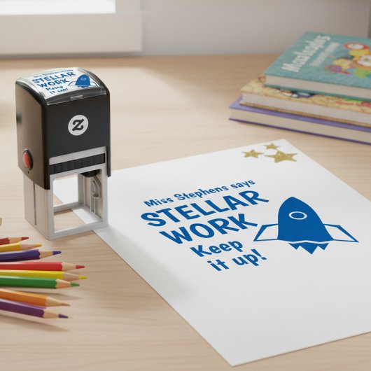 Stellair werk Houd het omhoog Aangepaste Leerkrach Zelfinktende Stempel