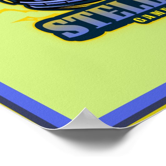 Stellaire gamer schedel met helmPoster Poster (Hoek)