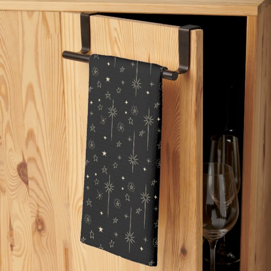 Stellaire Nacht Ster Hemellichaam Theedoek (Derde Gevouwen)