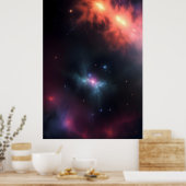 Stellaire nevel kosmische gloed poster (Keuken)