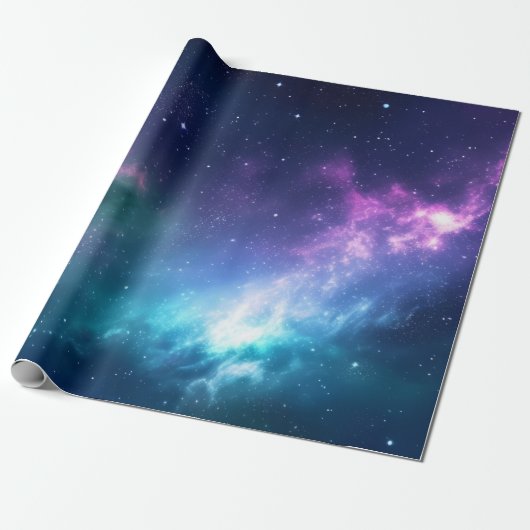 Stellaire verlichting: Nebula met gloeiende sterre Cadeaupapier (Uitgerold)