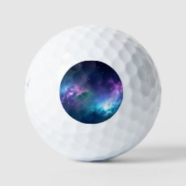 Stellaire verlichting: Nebula met gloeiende sterre Golfballen