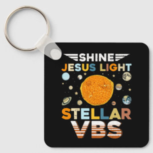 Stellar Bijbelschool VBS Shine Jesus Light Christi Sleutelhanger