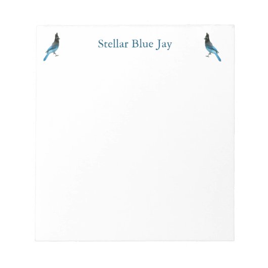 Stellar Blue Jay-blocnote Notitieblok (Voorkant)