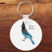 Stellar Blue Jay-sleutelketen Sleutelhanger (Voorkant)