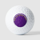 "Stellar Elegance: ruimte-thema ontwerp op Paarse Golfballen (Voorkant)