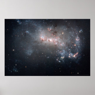 Stellar Fireworks Ablaze in Galaxy NGC 449 30x20 Poster
