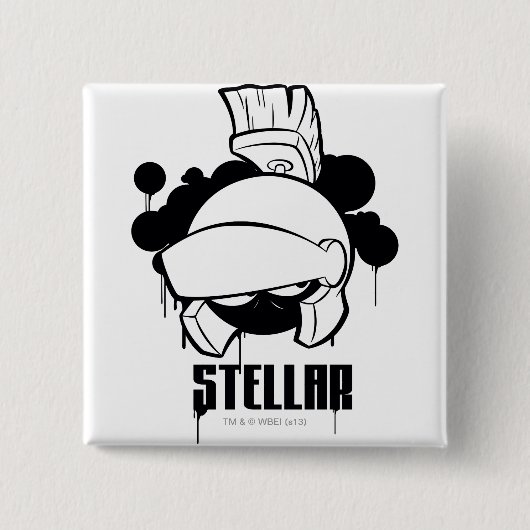 Stellar MARVIN DE MARTIAN™ Vierkante Button 5,1 Cm (Voorkant)