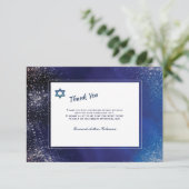 Stellar Night Bar Mitzvah Carte de remerciements (Debout devant)
