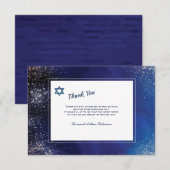 Stellar Night Bar Mitzvah Carte de remerciements (Devant / Derrière)