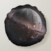 Stellar Path – Journey Through the Universe Rond Kussen (Achterkant)