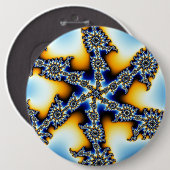 Stellar Snowflake Buttonnen Ronde Button 6,0 Cm (Voorkant /achterkant)