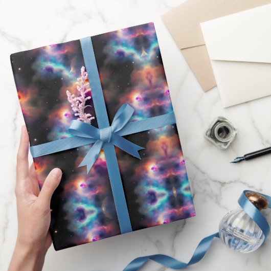 Stellar Symphony Galactic Nebulas Patroon Cadeaupapier (Geschenken)