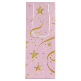 Stellar Wine – Pink & Gold Star Wijnzak Wijn Cadeautas