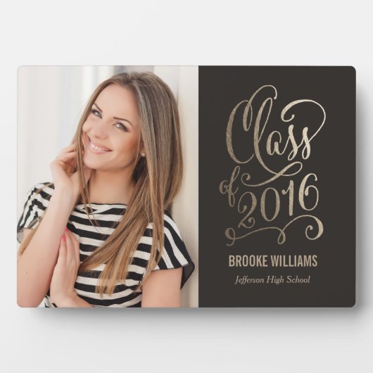 "Stellar Year EDITABBLE Afstuderen Plaque" Fotoplaat (voorkant)