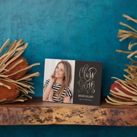 "Stellar Year EDITABBLE Afstuderen Plaque" Fotoplaat (Zijkant)