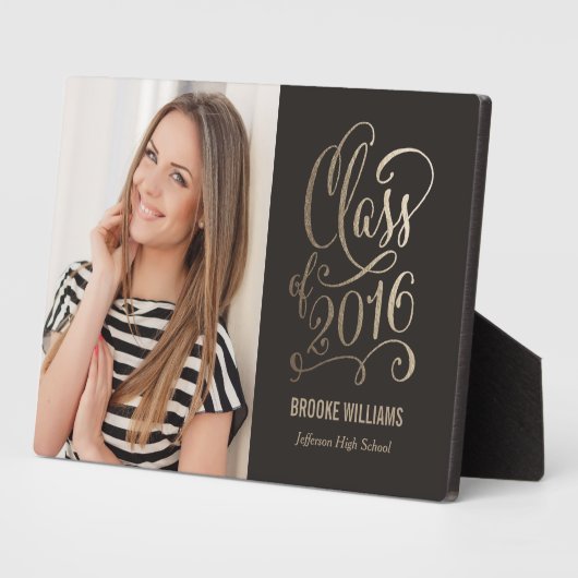 "Stellar Year EDITABBLE Afstuderen Plaque" Fotoplaat (Zijkant)