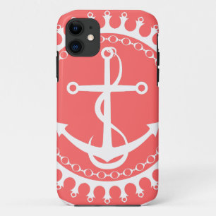 StellaRoot Anchor Down Preppy Roze iPhone 11 Hoesje
