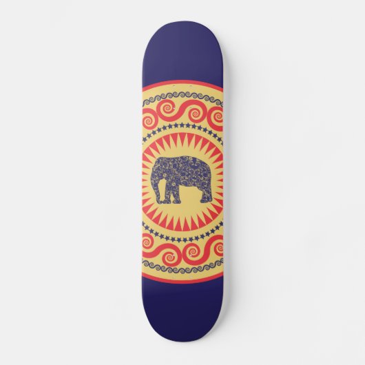 StellaRoot Elephant  Burnt Damask Skateboard (Voorkant)