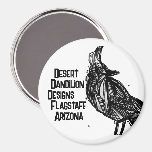 Stellar's Jay Magnet par Desert Dandilion Designs (Recto/Verso)