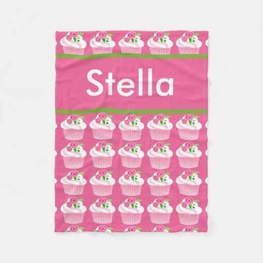 Stella's persoonlijke cupcake gebak fleece deken (Voorkant)