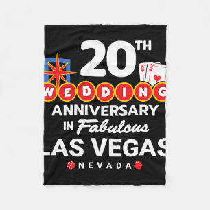 Stellen 20e Jubileum - Vegas 20e bruiloft Anni Fleece Deken
