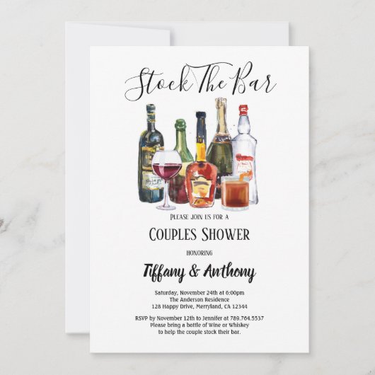 Stellen de schoeisel van de bar Uitnodiging (Voorkant)