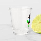 Steller Blue Jay Monogram Shot Glas (Links)