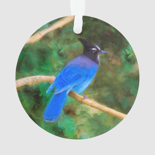 Steller's Jay Painting - Art original pour oiseaux (dos)