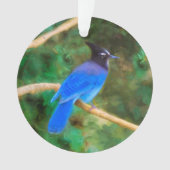 Steller's Jay Painting - Art original pour oiseaux (devant)