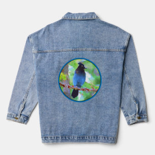 Steller's Jay Painting - Originele Wild Bird Art Denim Jacket