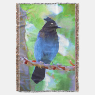 Stellers jay schilderen - Oorspronkelijke vogelkun Deken