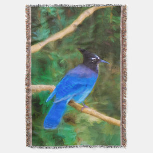 Stellers jay schilderen - Oorspronkelijke vogelkun Deken