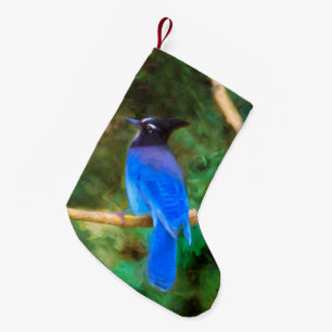 Stellers jay schilderen - Oorspronkelijke vogelkun Kleine Kerstsok