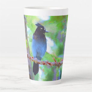 Stellers jay schilderen - Oorspronkelijke vogelkun Latte Mok