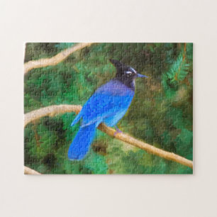 Stellers jay schilderen - Oorspronkelijke vogelkun Legpuzzel