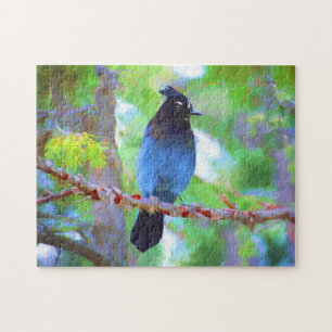 Stellers jay schilderen - Oorspronkelijke vogelkun Legpuzzel