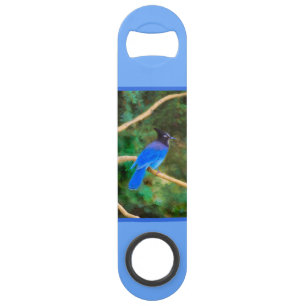 Stellers jay schilderen - Oorspronkelijke vogelkun Speed Flessenopener