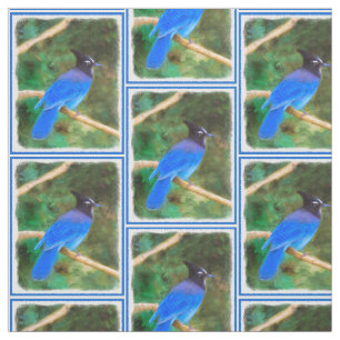 Stellers jay schilderen - Oorspronkelijke vogelkun Stof