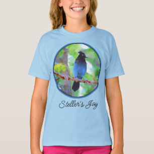 Stellers jay schilderen - Oorspronkelijke vogelkun T-shirt