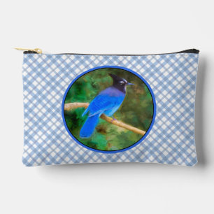 Steller's Jay Schilderij Originele Wild Bird Art Etui