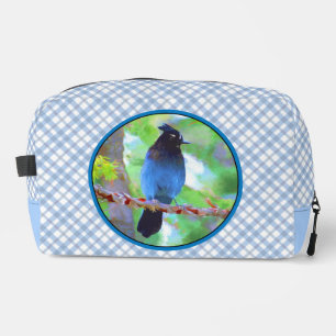 Steller's Jay Schilderij Originele Wild Bird Art Toilettasje