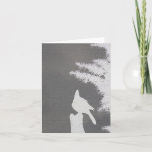Steller's Jay Silhouette Note Kaart