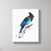 Stellers Jay Stretched Canvas Afdrukken (Voorkant)