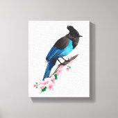 Stellers Jay Stretched Canvas Afdrukken (Voorkant)