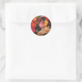 Stelletje Rozen Ronde Sticker (Tas)