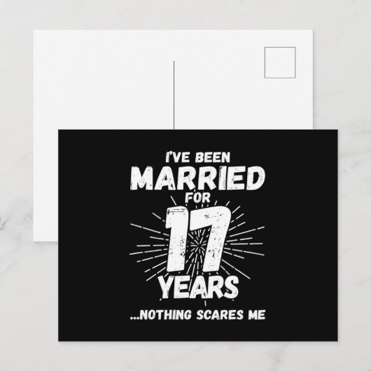 Stelletjes 17 Jaar Getrouwd Grappig 17e Huwelijksv Briefkaart (Voorkant / Achterkant)