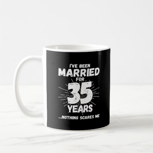 Stelletjes 35 Jaar Getrouwd Grappige 35e Trouwdag Koffiemok (Links)
