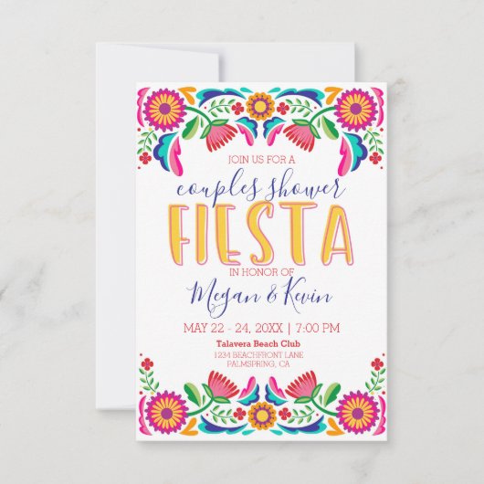 stelletjes Fiesta Invite Kaart (Voorkant)